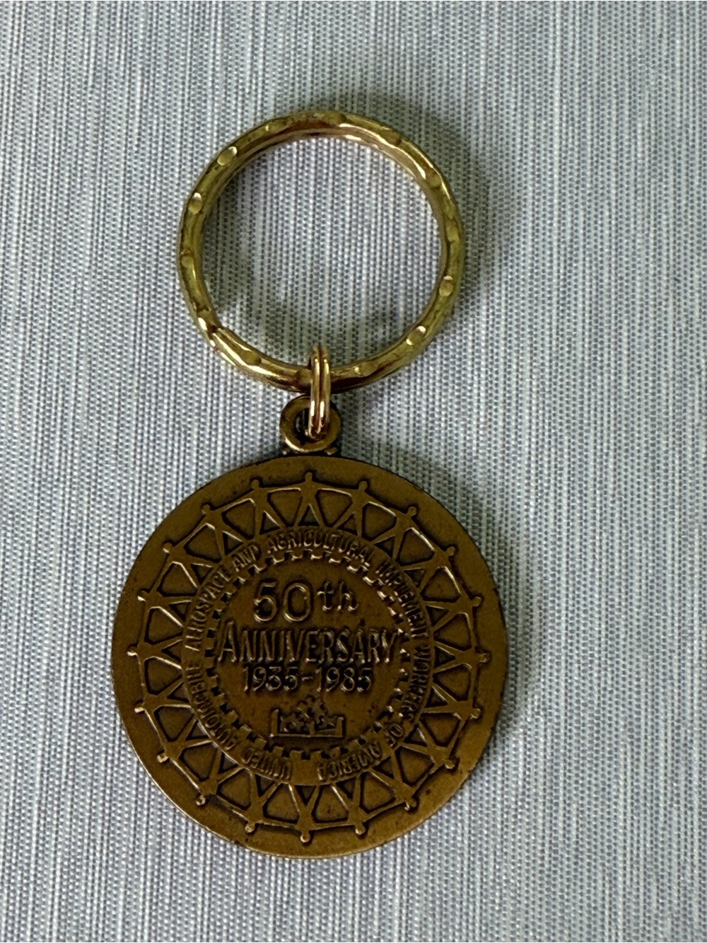 UAW Local 72 Trade Union Keychain Kenosha WI 50th Anniversary 1935-1985